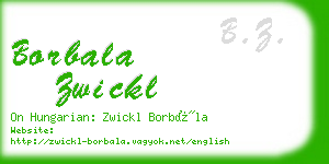 borbala zwickl business card